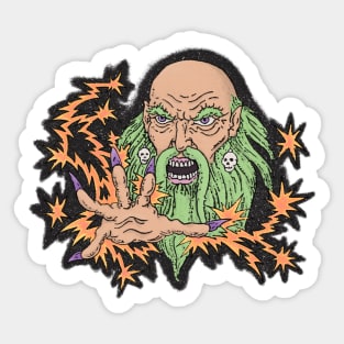 Whimsical Wizard Tattoo - American Trad Aesthetic Sticker